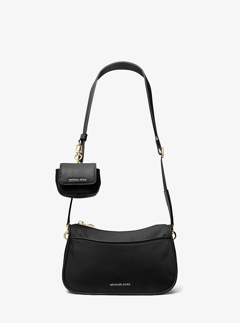 Jet Set Medium Nylon Crossbody Bag with Case for Apple AirPods Pro&reg; in BLACK | Michael Kors