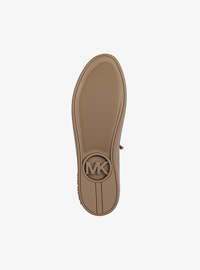 Scotty Embellished Leather Sneaker in CHOCOLATE | Michael Kors