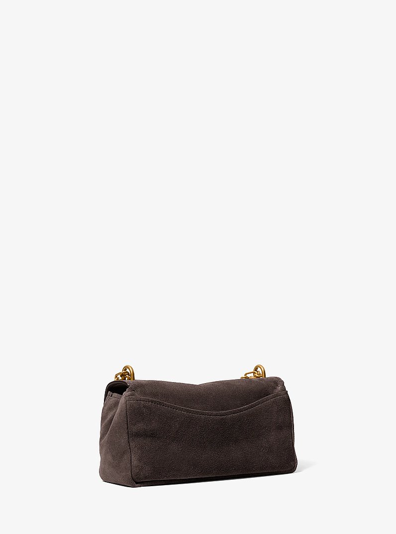 Bryant Small Suede Convertible Shoulder Bag in CHOCOLATE | Michael Kors