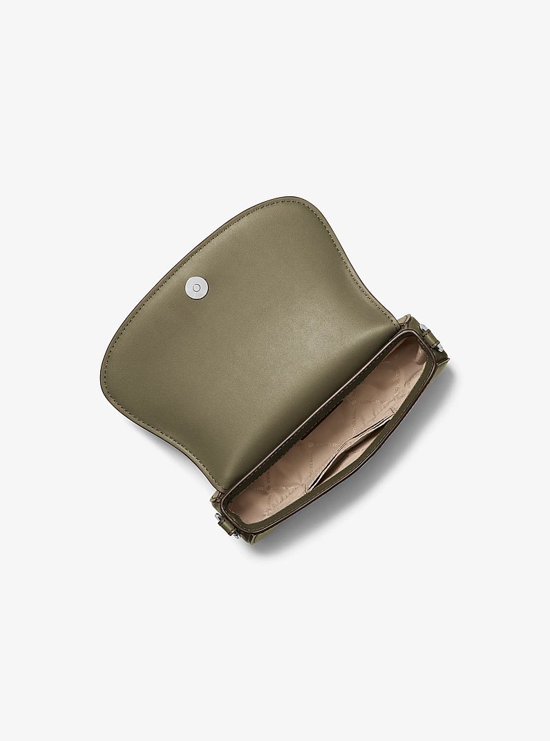 Mila Small Leather Convertible Crossbody Bag in OLIVE | Michael Kors