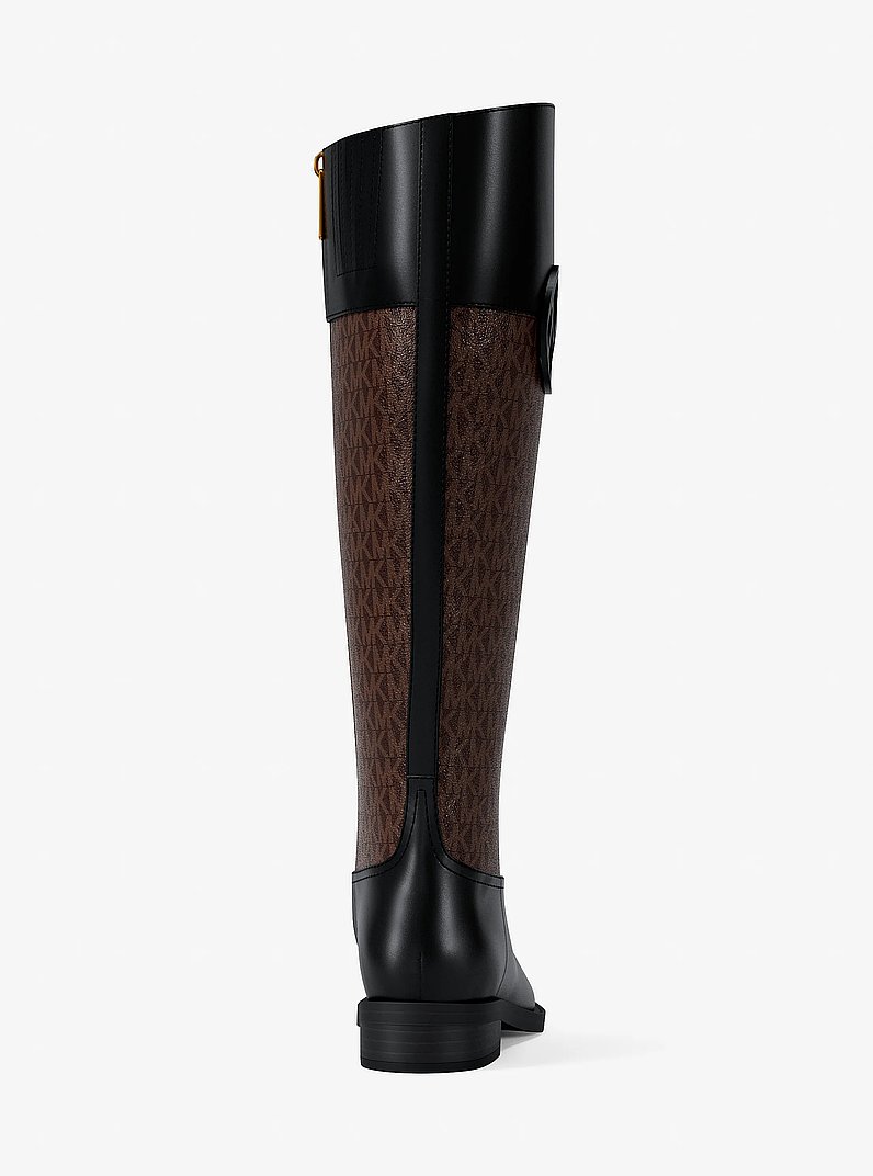 Botte Kimmee &agrave; logo Signature in MARRON/NOIR | Michael Kors