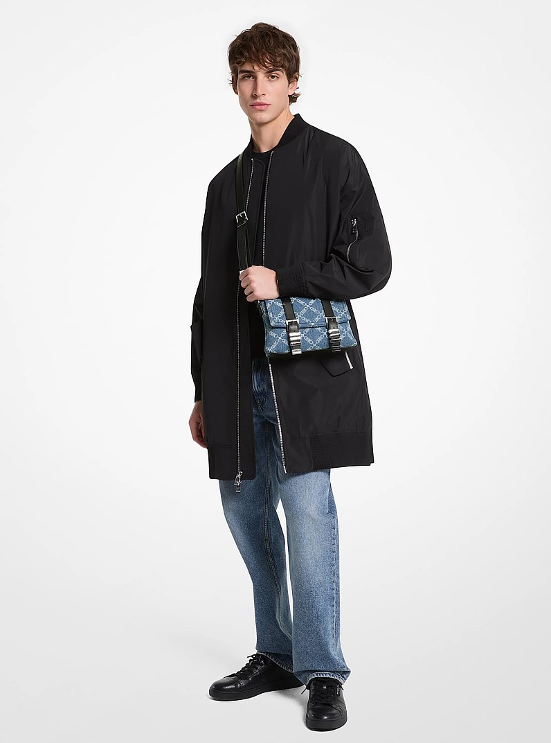 Sac &agrave; bandouli&egrave;re miniature Darrington en denim jacquard &agrave; motif de losanges Empire in D&Eacute;LAV&Eacute; UNION | Michael Kors