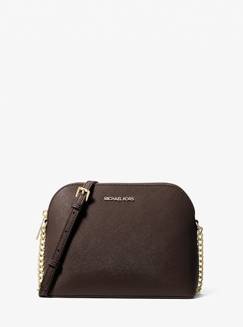 Borsa a tracolla Cindy grande in pelle in CIOCCOLATO | Michael Kors