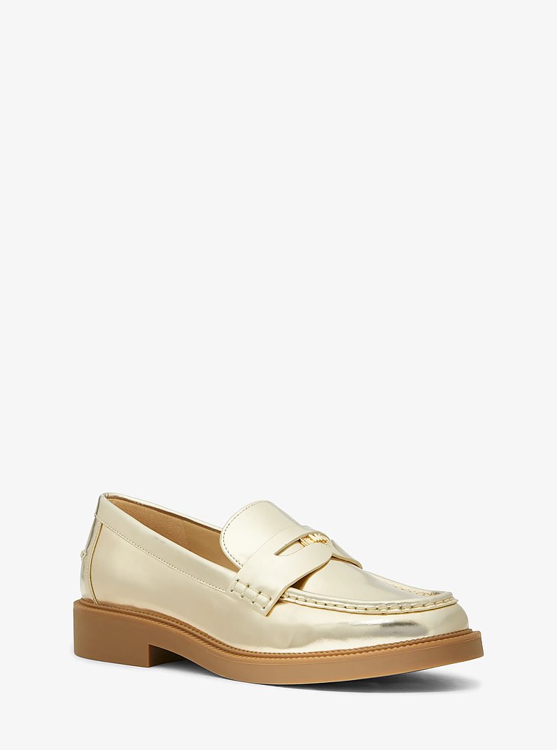 Loafer Eden de piel metalizada in DORADO P&Aacute;LIDO | Michael Kors