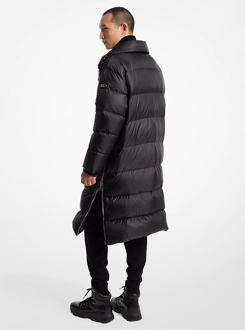 Satin Cir&eacute; Puffer Coat in BLACK | Michael Kors