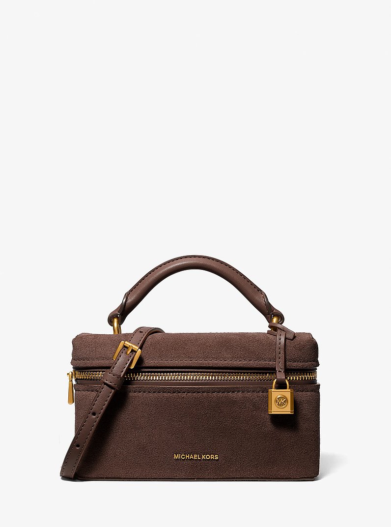Jana Extra-Small Leather Convertible Crossbody Bag in KHAKI