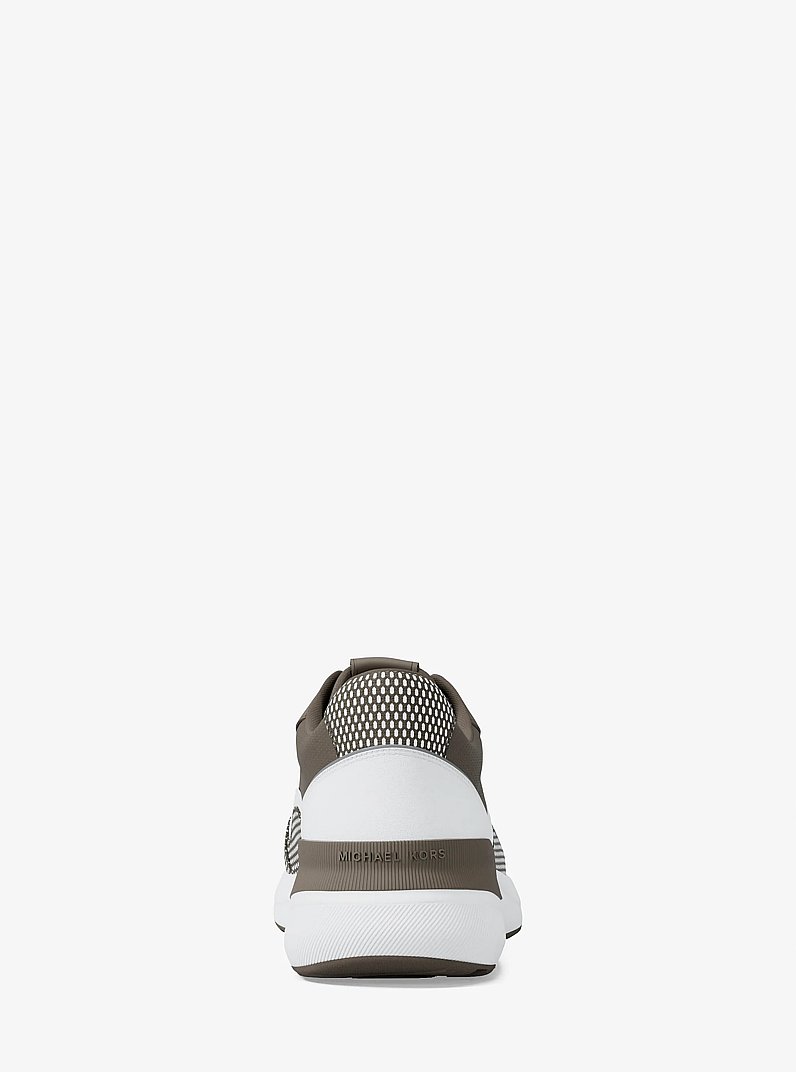 Trevor Mixed-Media Trainer in BIRCH | Michael Kors