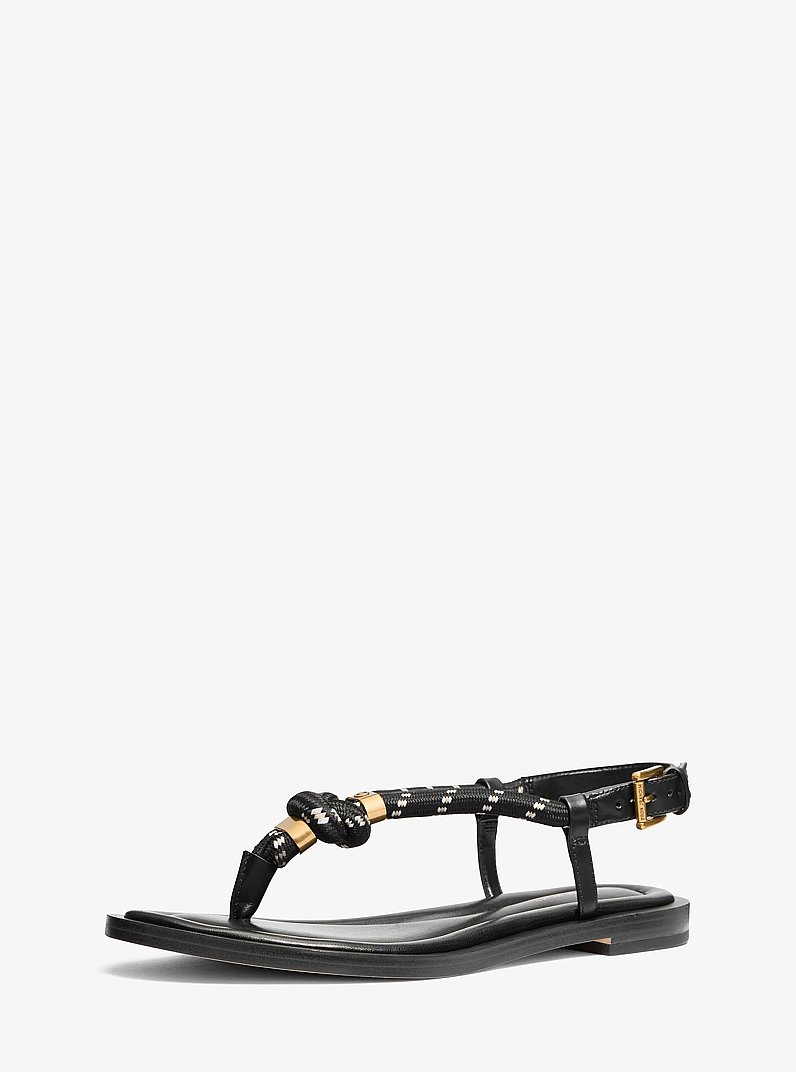 Hera Corded Sandal in BLACK | Michael Kors