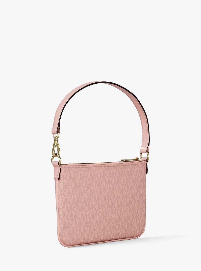 Jet Set Small Signature Logo Convertible Wristlet in POWDER BLUSH