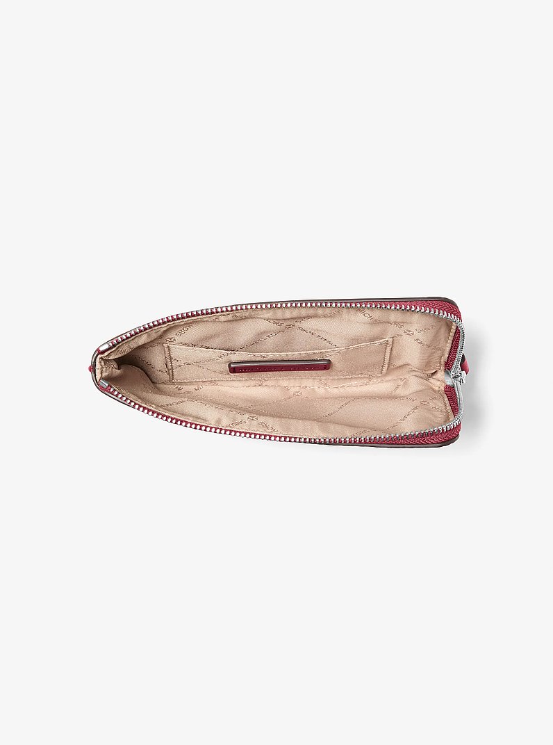 Jet Set Travel Small Wristlet in MAROON | Michael Kors