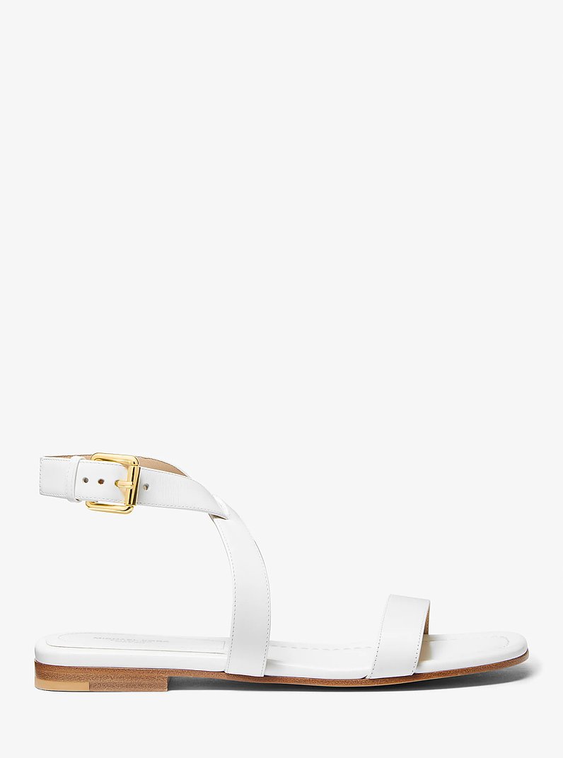 Bridgette Leather Sandal in OPTIC WHITE | Michael Kors