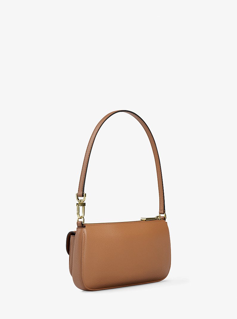 Pochette Zoe Small aus gekrispeltem Leder in LUGGAGE | Michael Kors