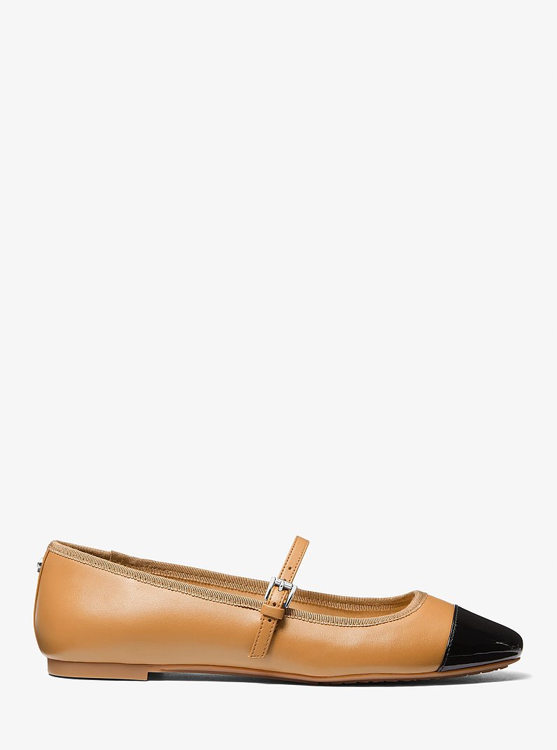 Mae Leather Ballet Flat in PALE PEANUT | Michael Kors