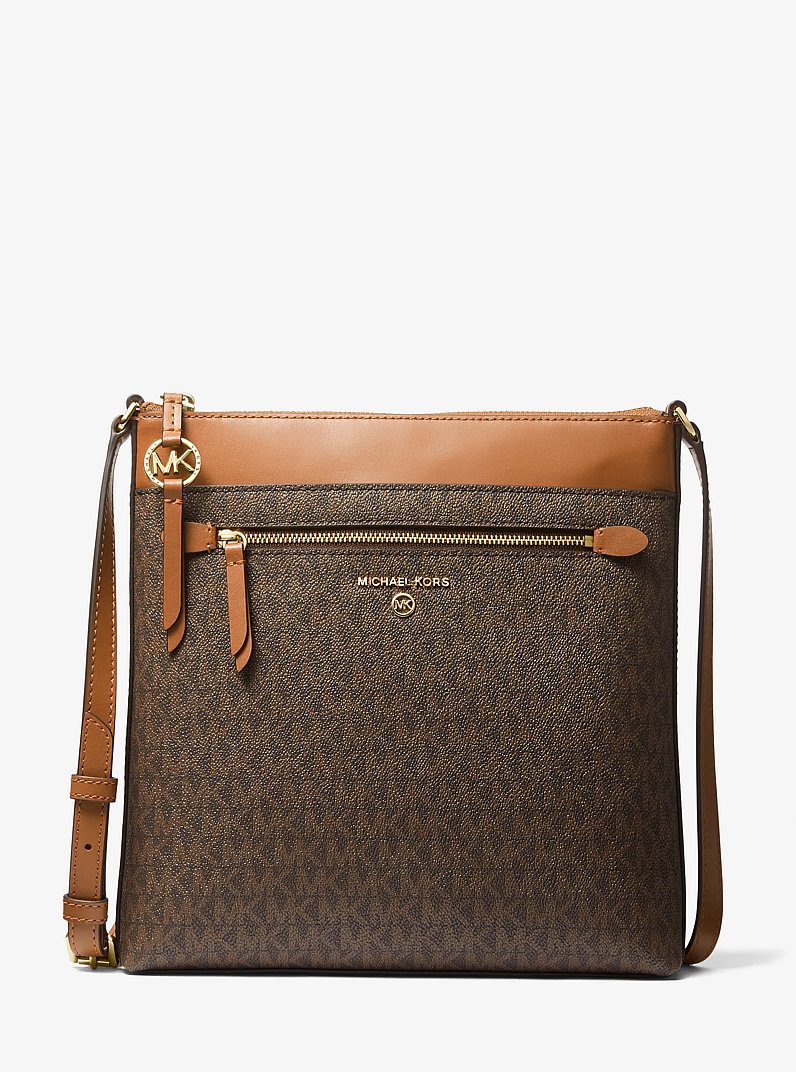 Jet Set Large Logo Crossbody Bag in BRN/ACORN | Michael Kors