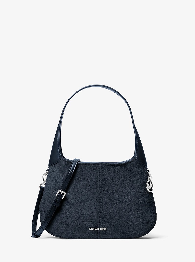 Alice Small Suede Shoulder Bag in DRESS BLUES | Michael Kors