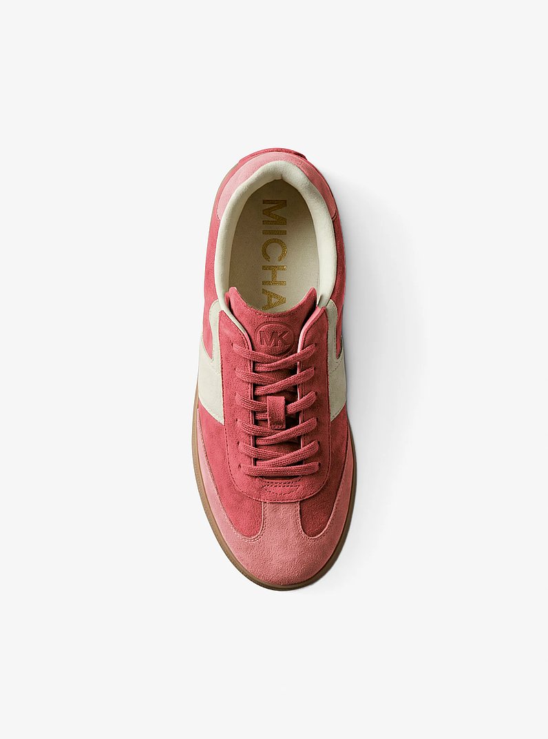 Jovie Color-Block Suede Sneaker in LTBRY SB MLT | Michael Kors