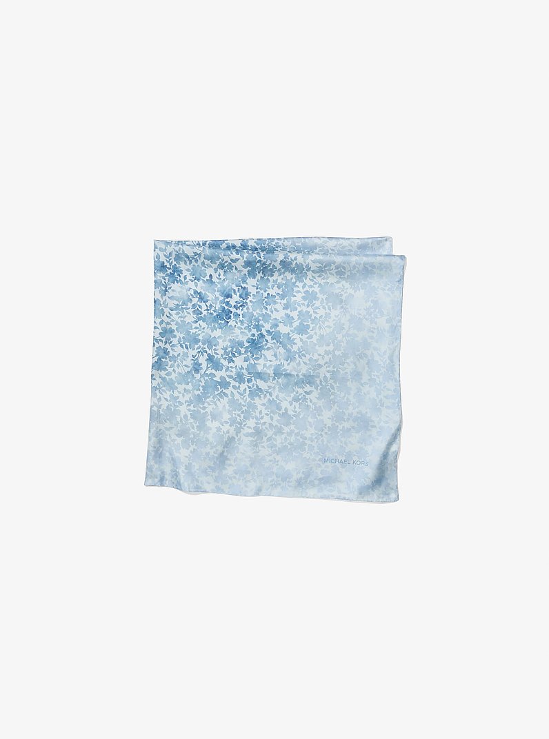 Floral Silk Scarf in CHAMBRAY | Michael Kors