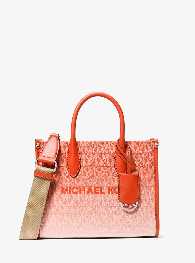 Mirella Small Ombr&eacute; Signature Logo Crossbody Bag in RED CLAY | Michael Kors