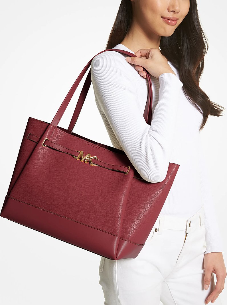 Bolso tote Reed grande de piel granulada in LIGHT SAGE | Michael Kors