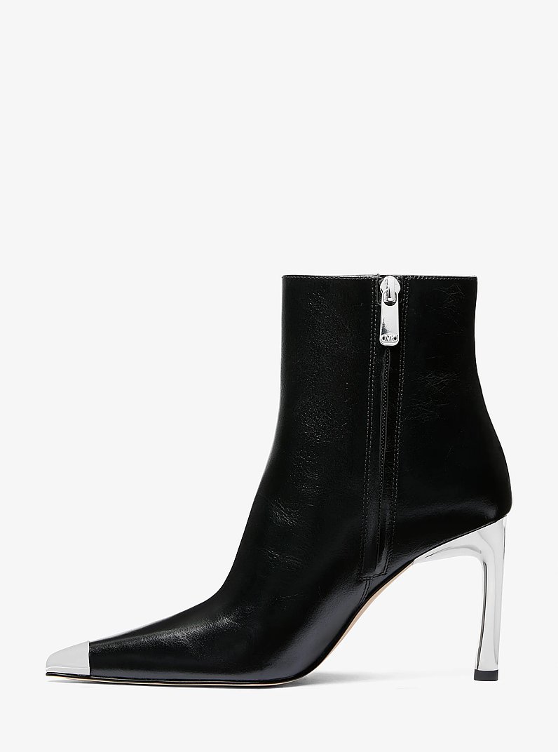 Kasia Leather Boot in BLACK | Michael Kors