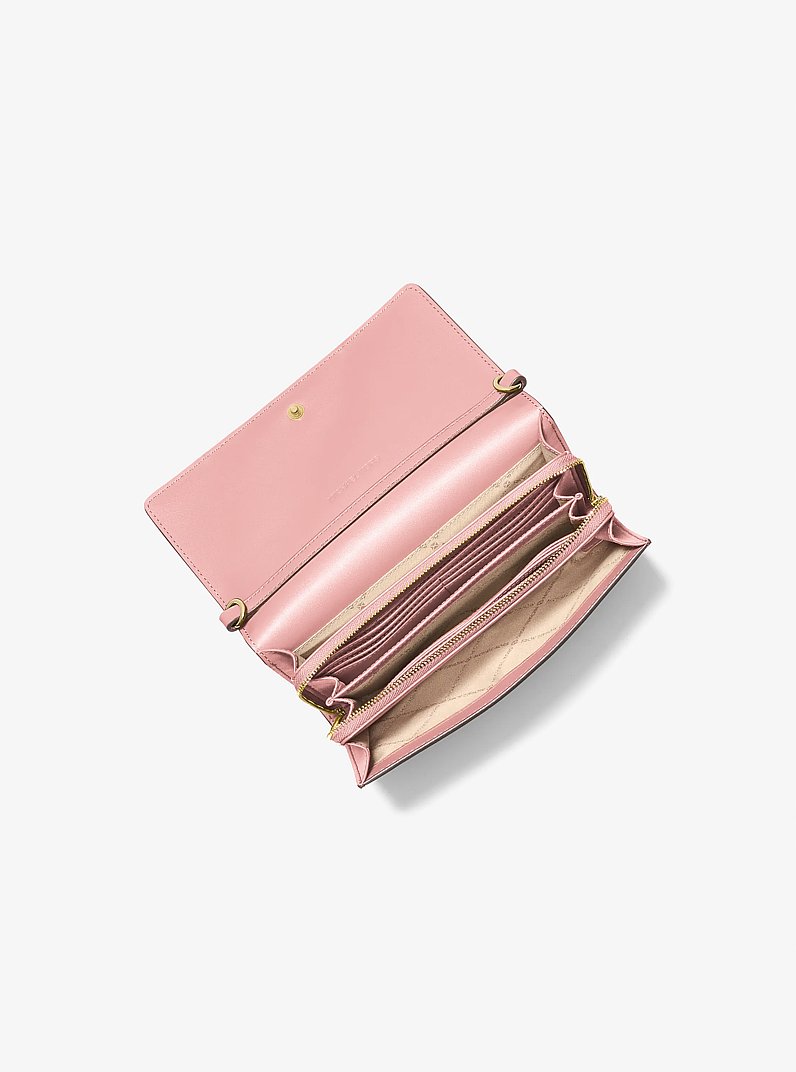 Jet Set Large Logo Jacquard Crossbody Bag in POWDER BLUSH | Michael Kors