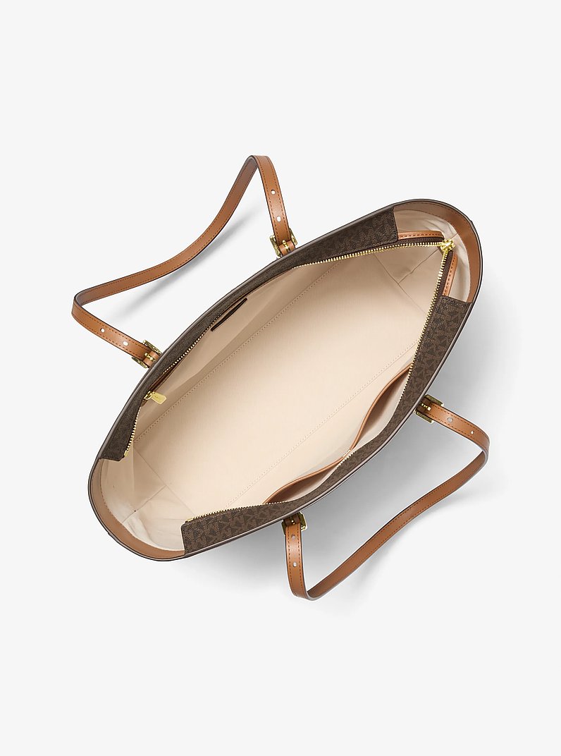 Borsa tote Quinn grande in pelle e stampa logo in BRONZO/GHIANDA | Michael Kors