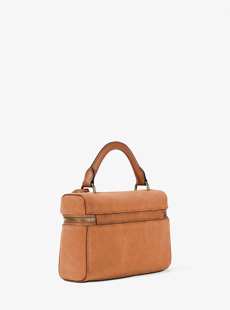 Jana Extra-Small Leather Convertible Crossbody Bag in LUGGAGE | Michael Kors