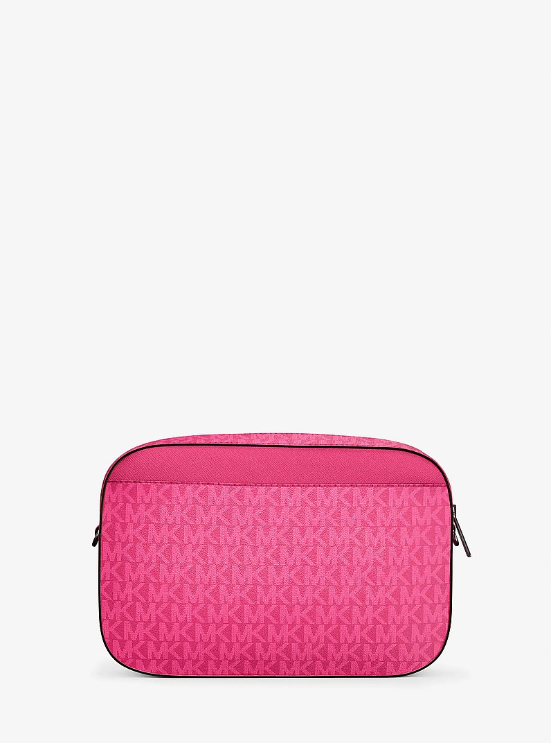 Jet Set Large Signature Logo Crossbody Bag in DRAGONFRUIT | Michael Kors