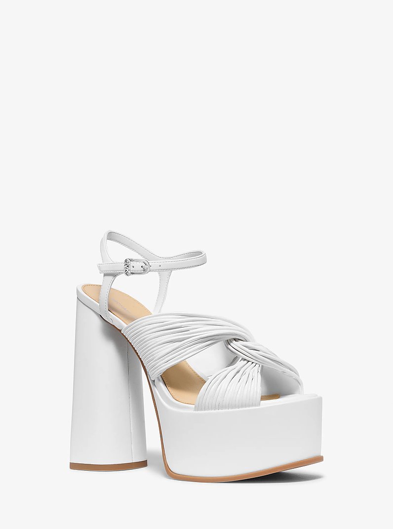 Alessia Platform Sandal in OPTIC WHITE | Michael Kors