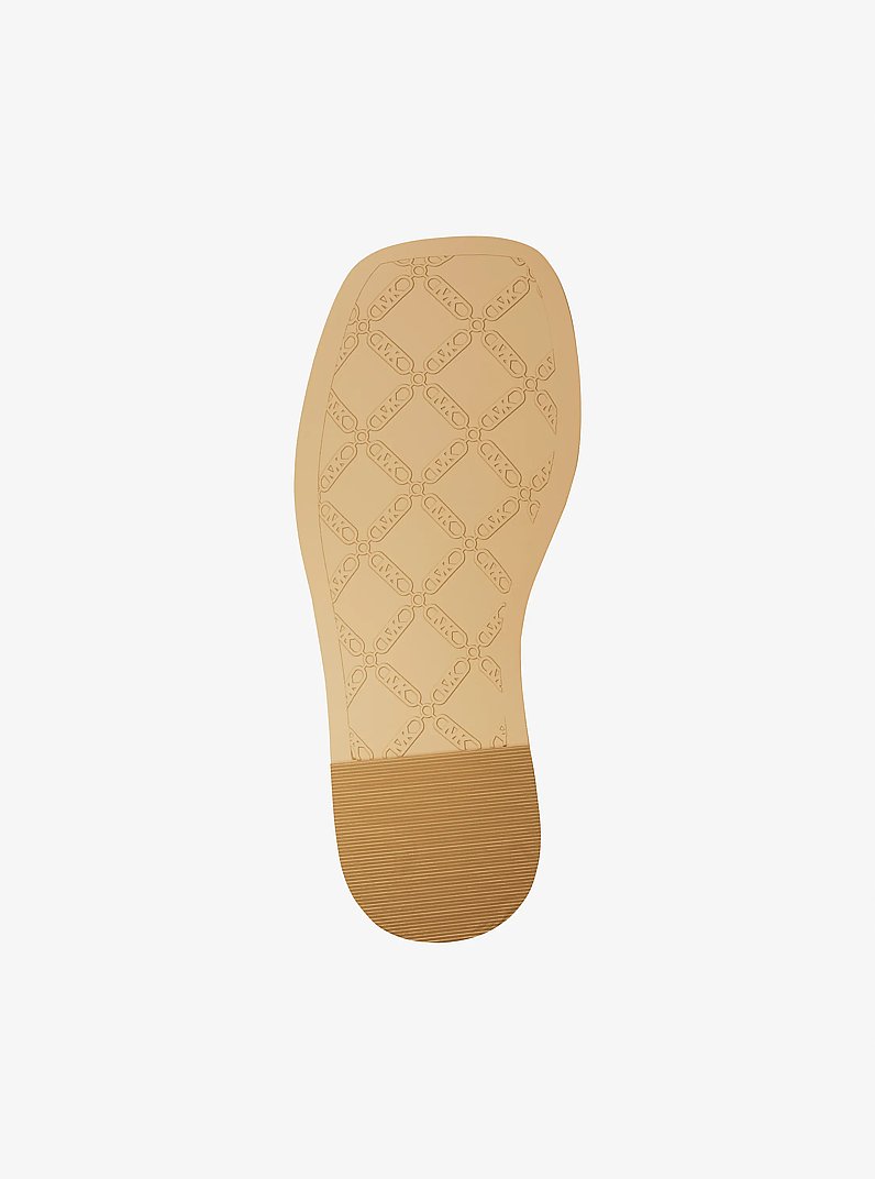 Milan Signature Logo Slide Sandal in VANILLA | Michael Kors