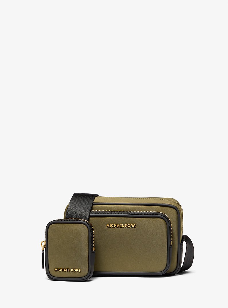 Sac pour appareil photo Brooklyn en nylon avec pochette in LODEN | Michael Kors
