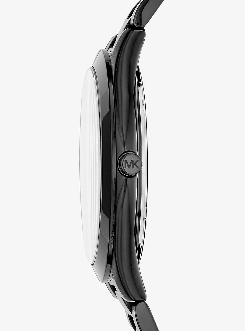 Oversized Slim Runway Black-Tone Watch in BLACK | Michael Kors