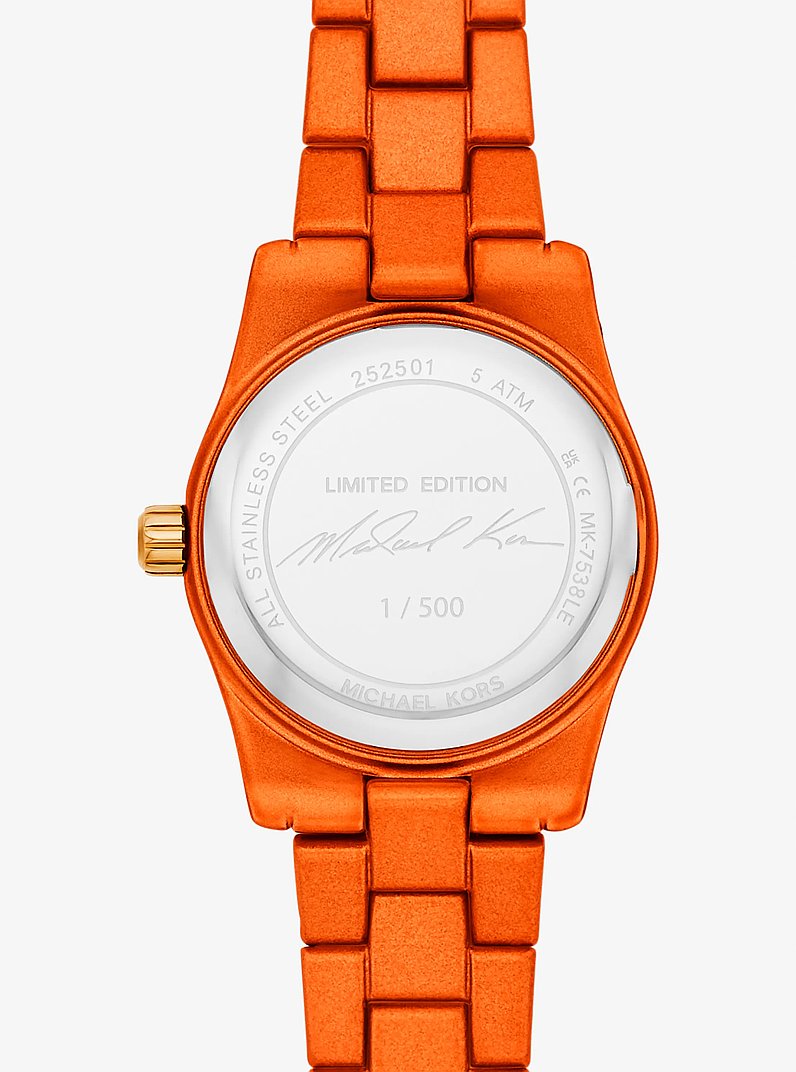 Limited-Edition Petite Lexington Orange-Tone Watch in SPICED CORAL | Michael Kors