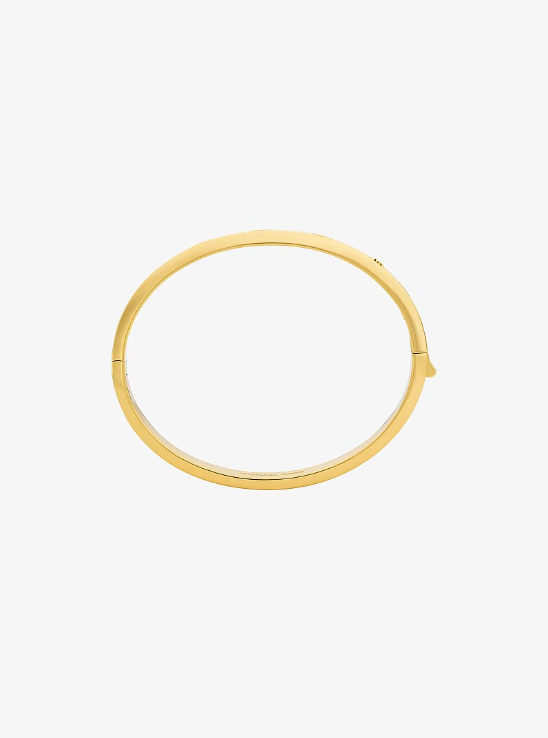 Cubic Zirconia Logo Bangle in GOLD | Michael Kors