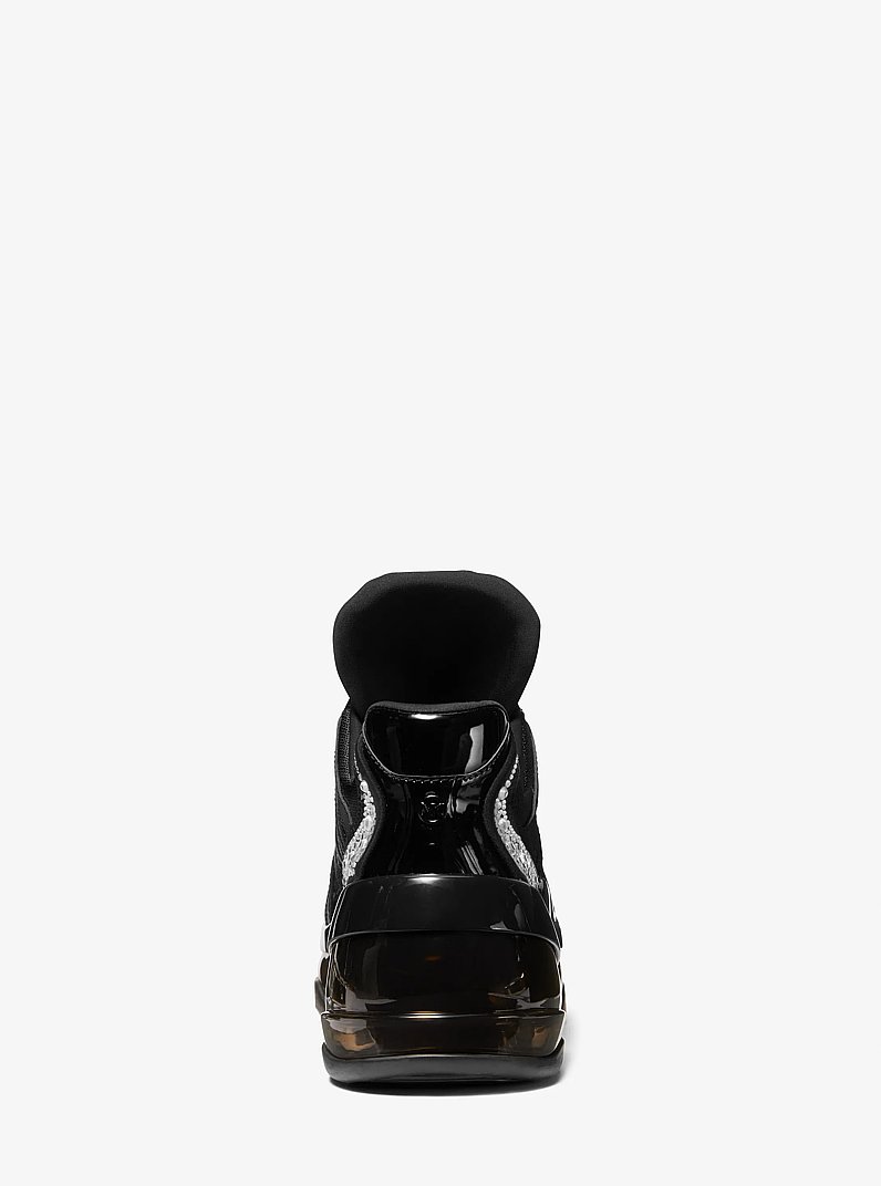 Olympia Sport Extreme Embellished Leather Trainer in BLACK - Sale