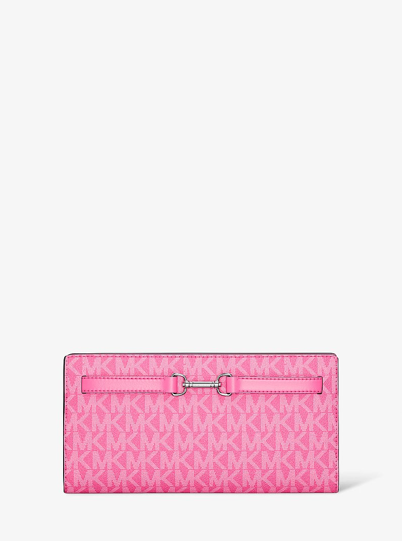 Carson Large Signature Logo Wallet in DRAGONFRUIT | Michael Kors