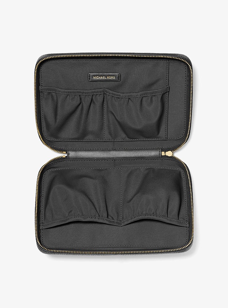 Medium Pebbled Leather Tech Organizer in BLACK | Michael Kors
