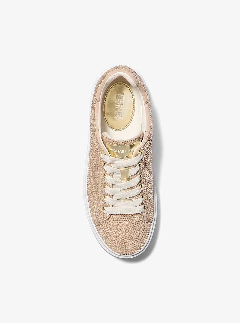 Romey Embellished Platform Sneaker in OAT | Michael Kors