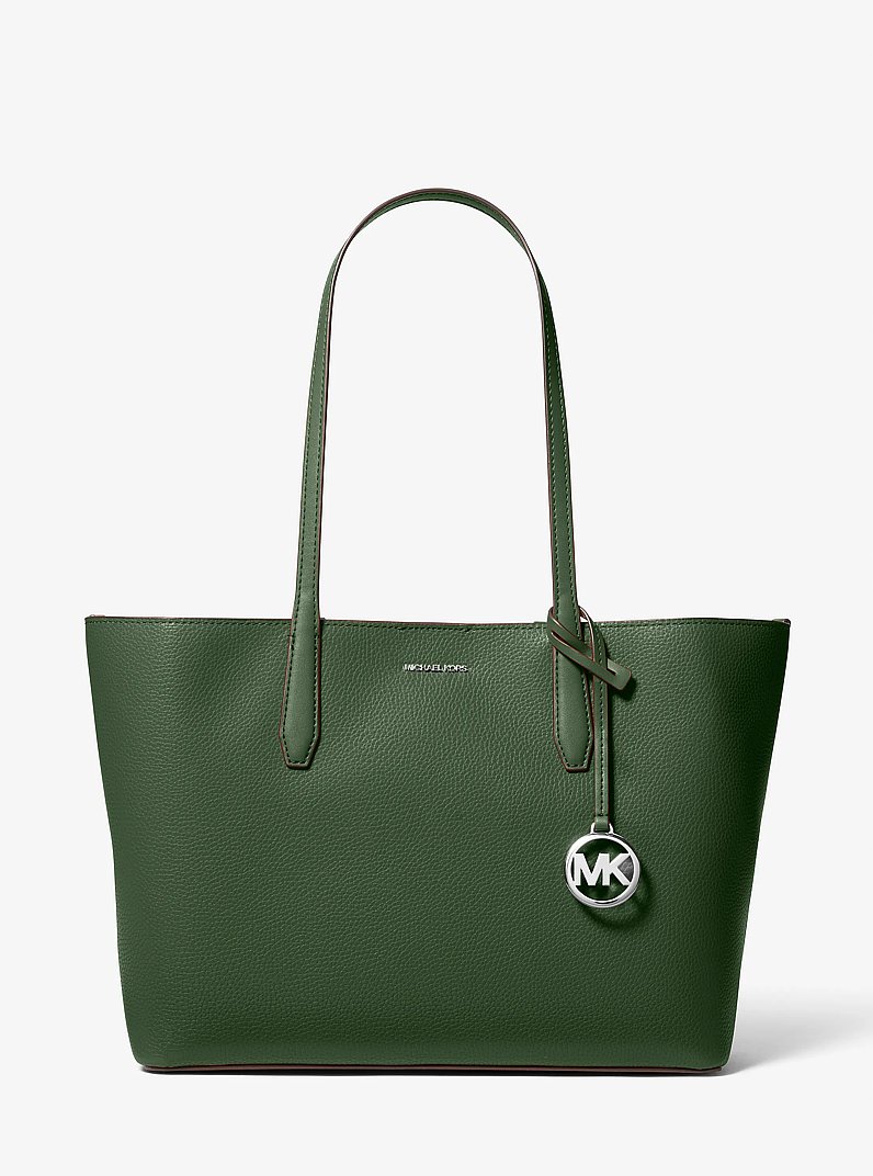 Bolso tote Avalon mediano de piel granulada in VERDE AMAZONAS | Michael Kors