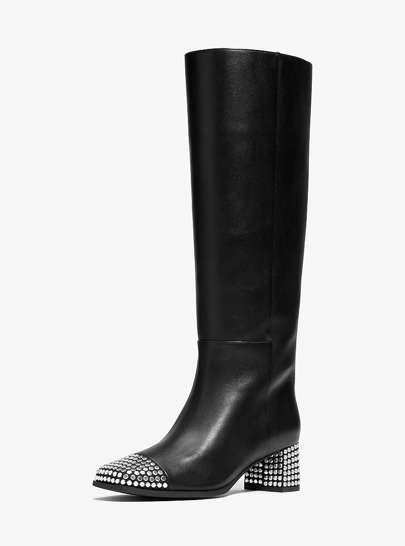 Stiefel Matilda aus Leder mit Verzierung in SCHWARZ | Michael Kors