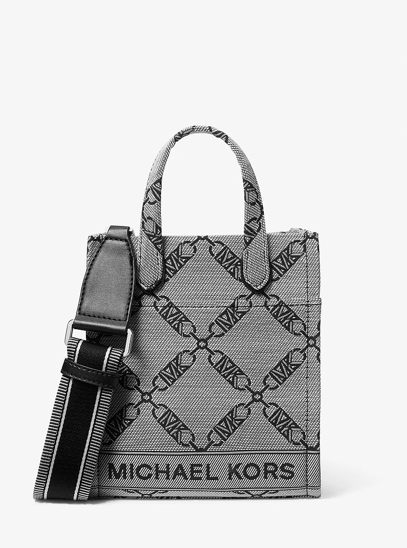 Bandolera Gigi extrapeque&ntilde;a de jacquard con logotipo imperio