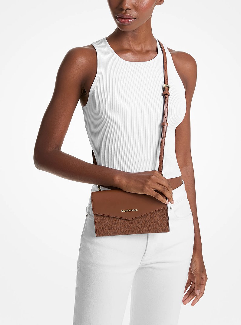 Charlotte Large Saffiano Leather 3-in-1 Tote Bag in LUGGAGE | Michael Kors