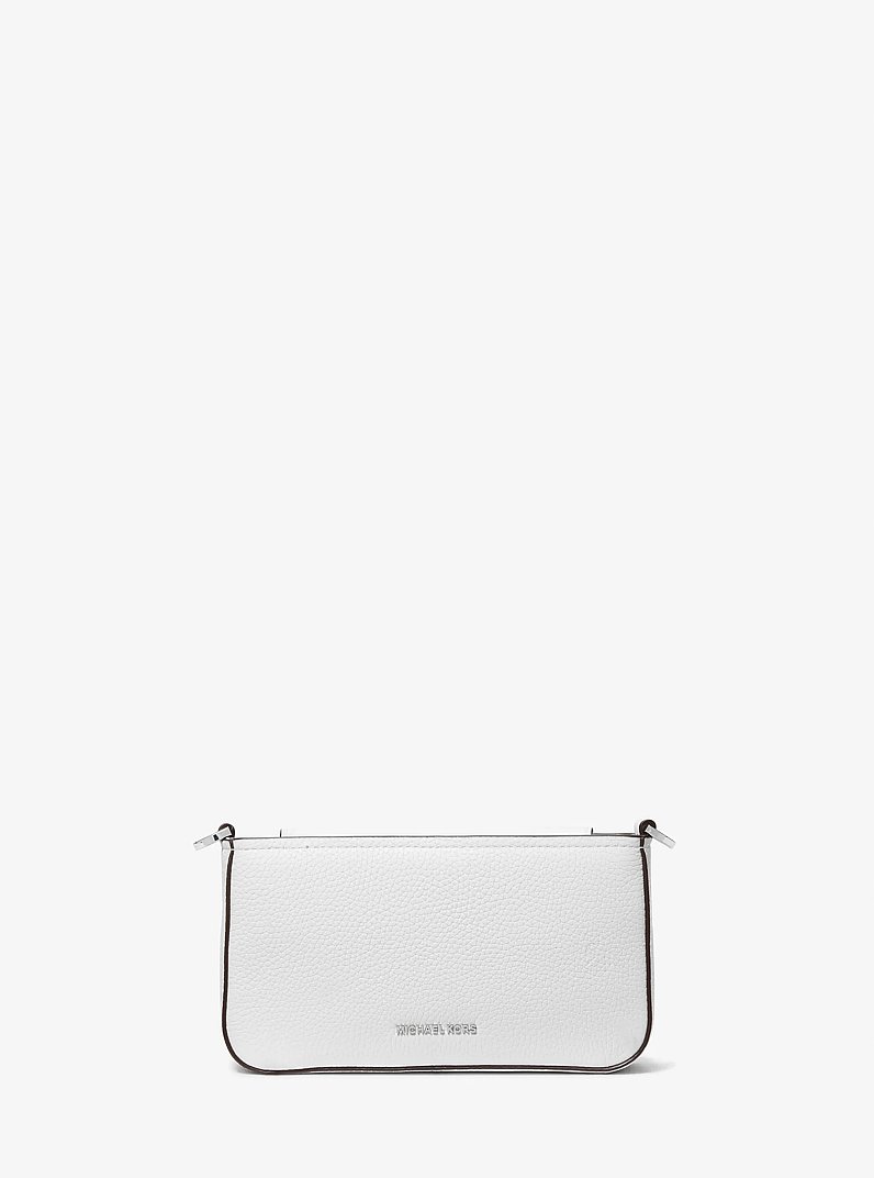 Petite pochette Bryant convertible en cuir grain&eacute; in BLANC OPTIQUE | Michael Kors