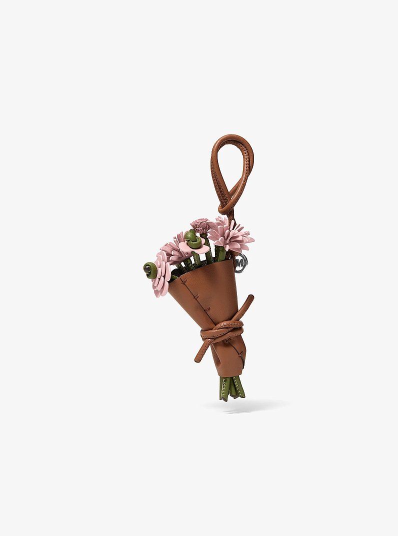 Leather Floral Bouquet Bag Charm in SMOKEY ROSE | Michael Kors