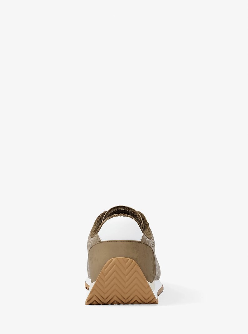 Sneaker Rhodes in pelle con logo trapuntato in CRETA | Michael Kors