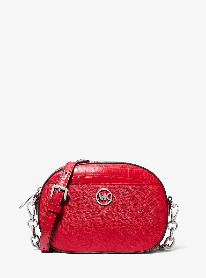 Bandolera Jet Set Glam de piel in BLACK | Michael Kors