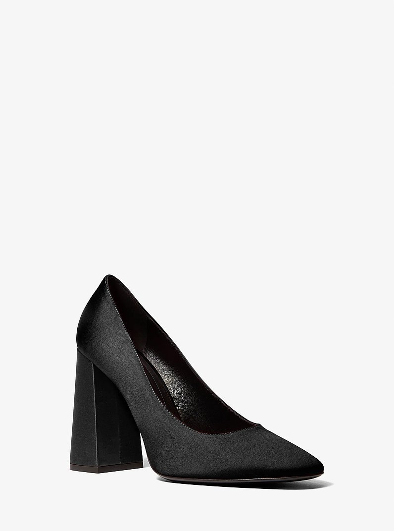 Zapato de sal&oacute;n Anna de sat&eacute;n in NEGRO | Michael Kors