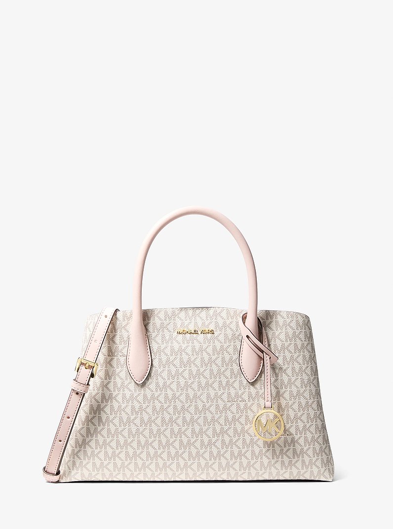 Sacoche Maya de taille moyenne &agrave; logo Signature in ROSE POUDR&Eacute; MULTI | Michael Kors