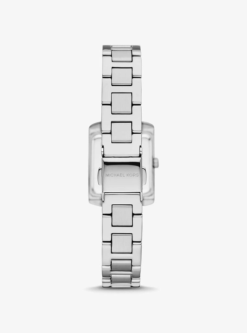 Mini Emery Silver-Tone Watch and Bracelet Gift Set in SILVER | Michael Kors