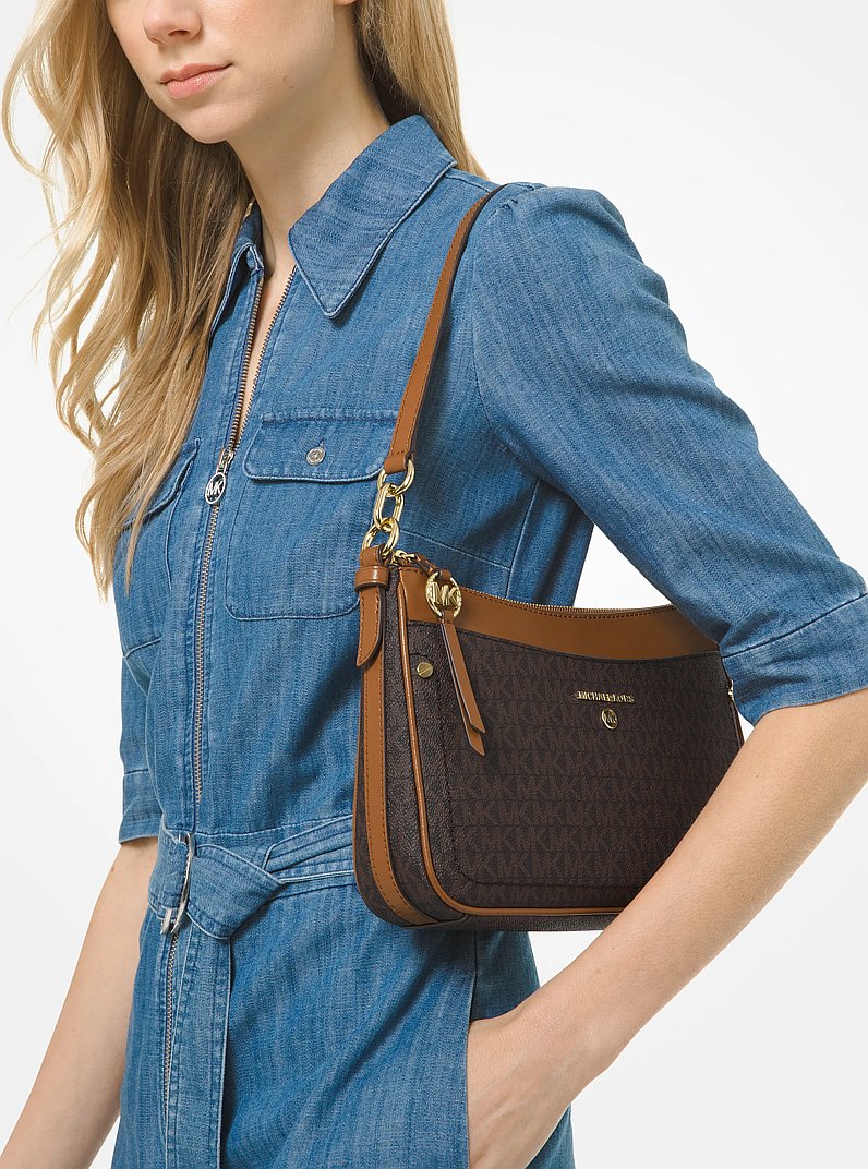 Jet Set Medium Logo Shoulder Bag in BRN/ACORN | Michael Kors